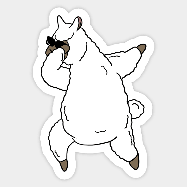 Funny Dabbin Llama Alpaca Dance Sticker by dukito